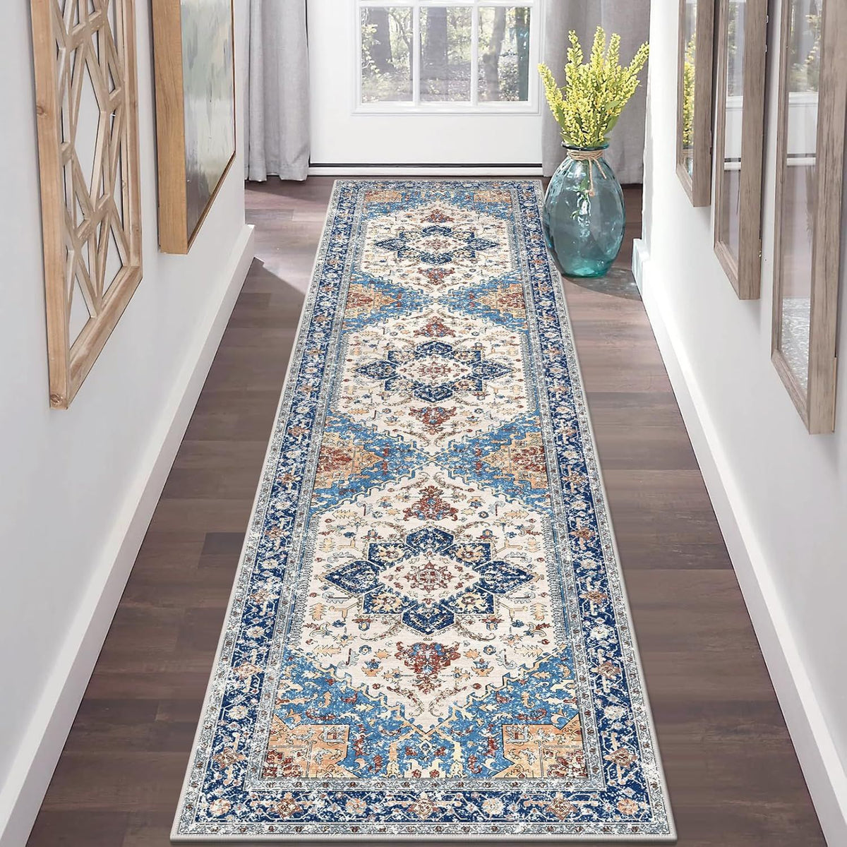Vintage-inspirierter geometrischer Teppich