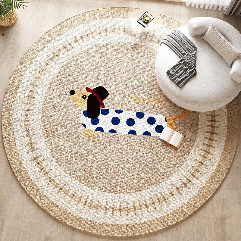 Runder Hundethemen Teppich