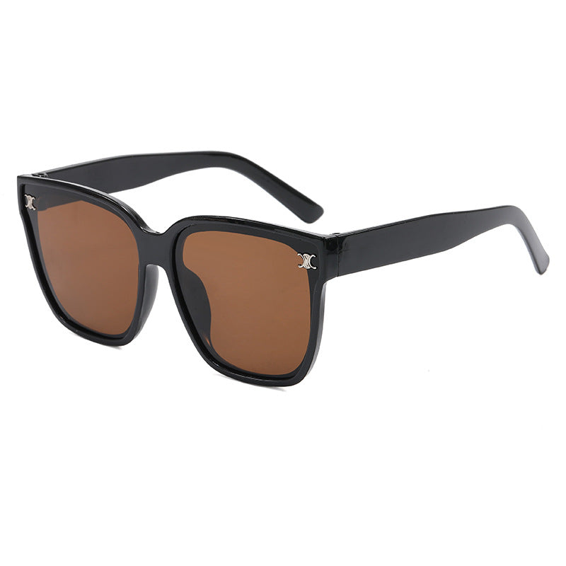 Damen Modische oversized Sonnenbrille mit rautenförmigen Gläsern Brehn
