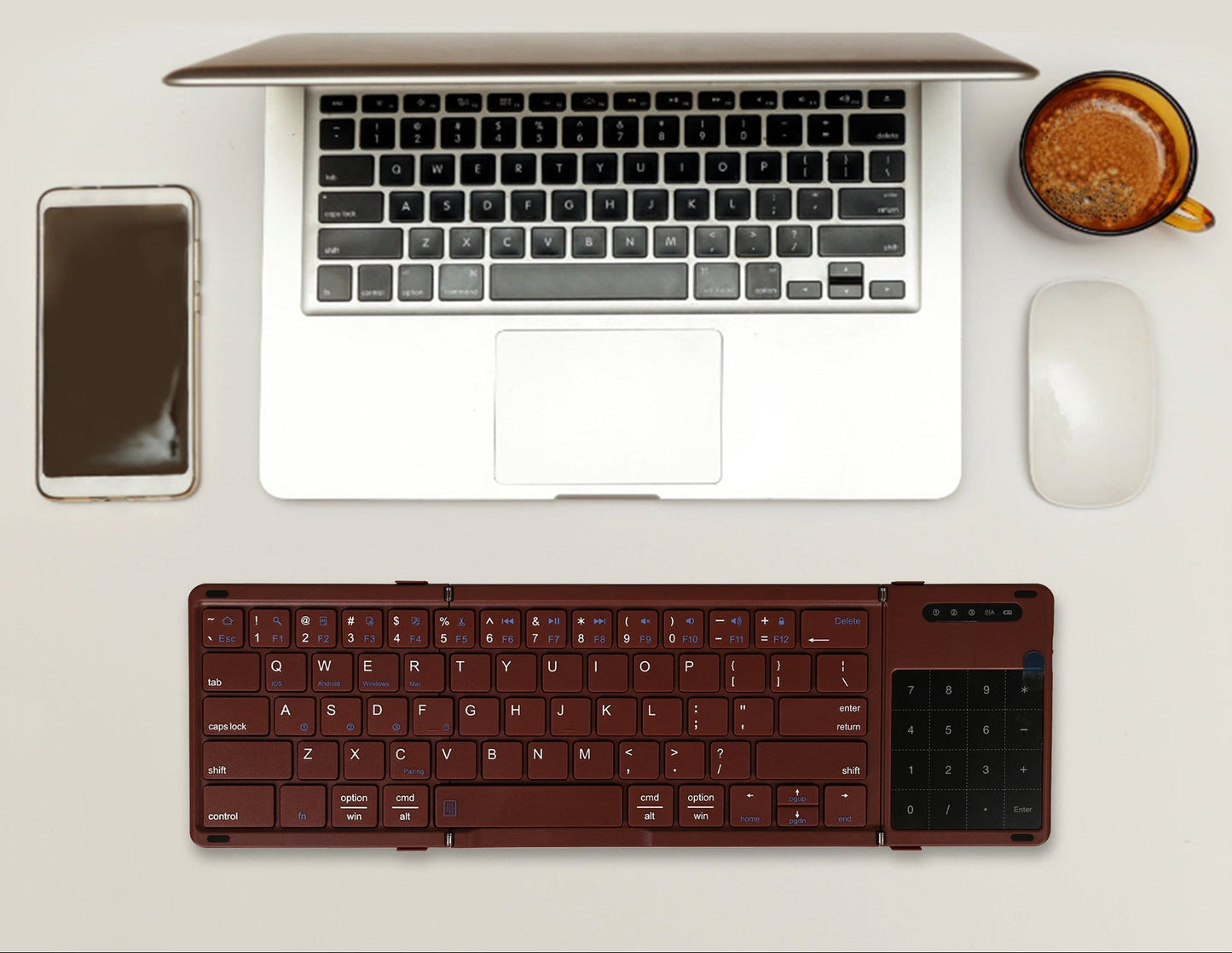 Tragbare Bluetooth-Tastatur Brehn