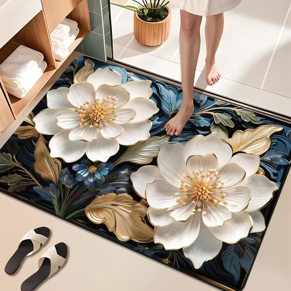 Floral Design Badezimmermatte Brehn