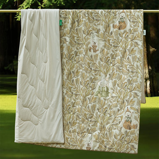 Wendbare gesteppte Tagesdecke und Bettüberwurf mit floralem Jacquardmuster und leichter Ganzjahresfüllung