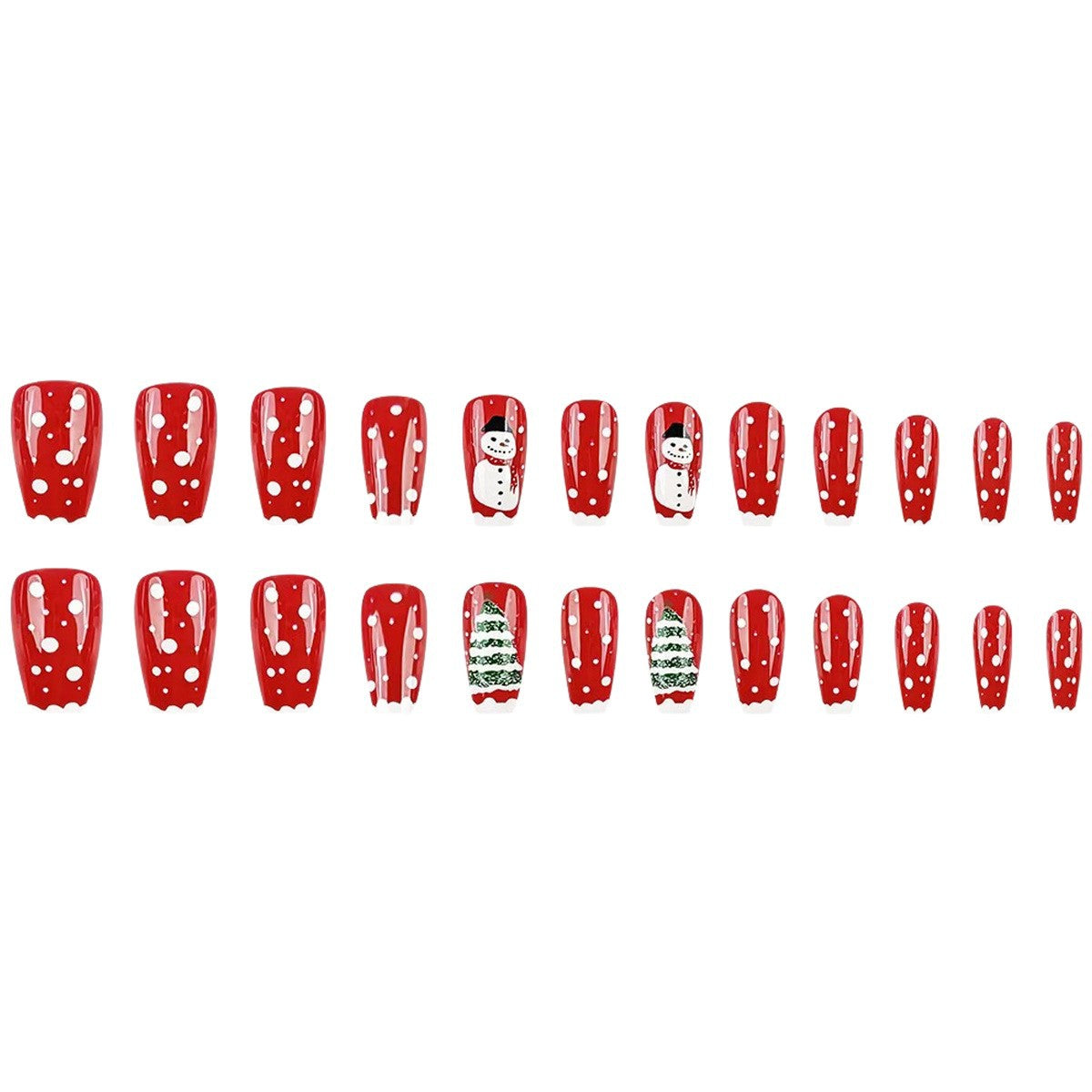 Kunstnagelset mit festlichen Weihnachtsmotiven Brehn