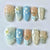 Künstlerisches von Ozeanen inspiriertes Press-On-Nagelset Brehn