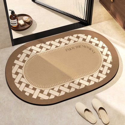 Elegante ovale Bodenmatte Brehn