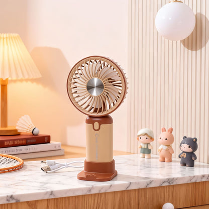 Damen Tragbarer Mini-Ventilator mit innovativem Design und USB-Ladefunktion Brehn