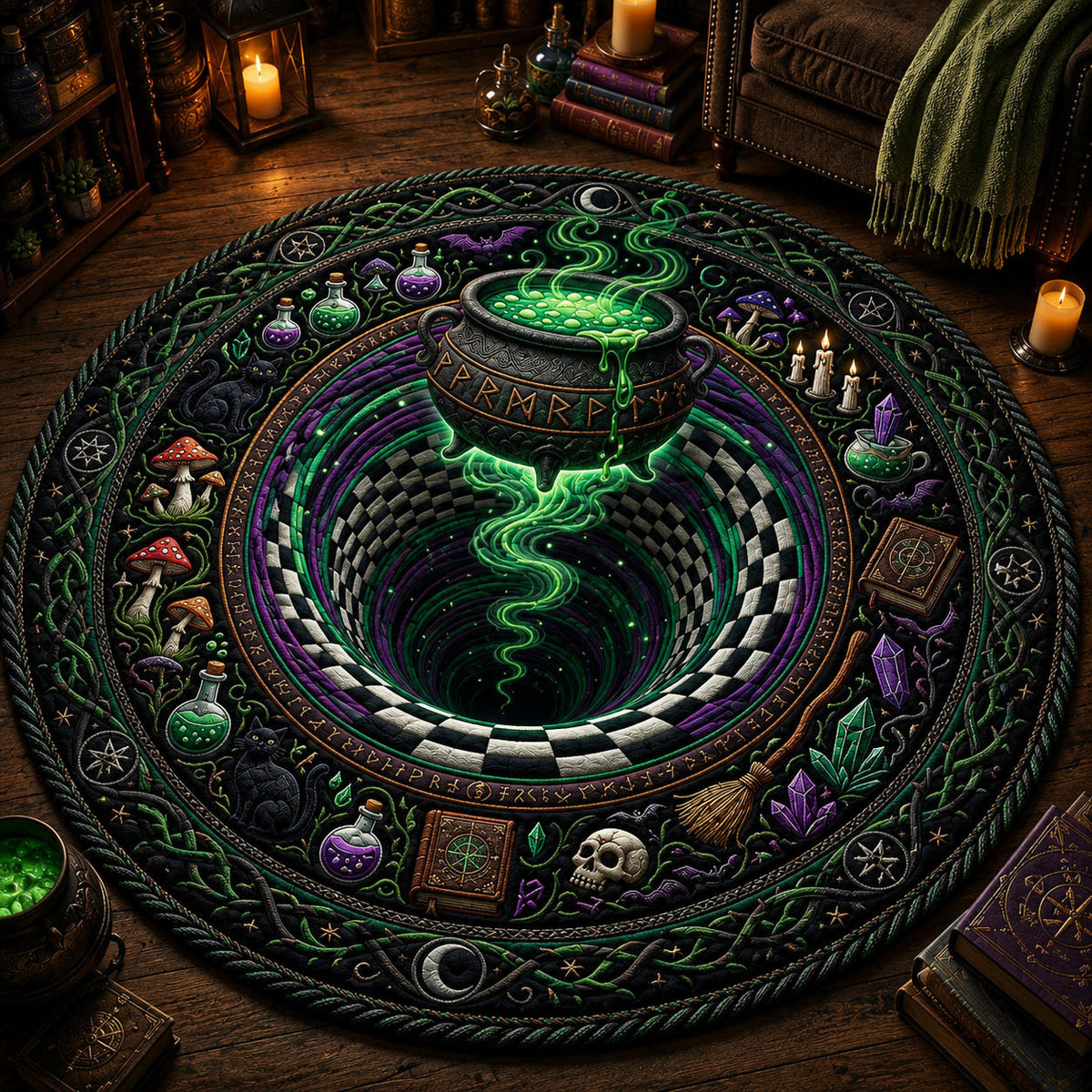 Halloween-inspirierter dekorativer Teppich