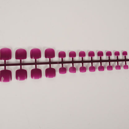 Glänzende Ombre Press-On Zehennägel Brehn