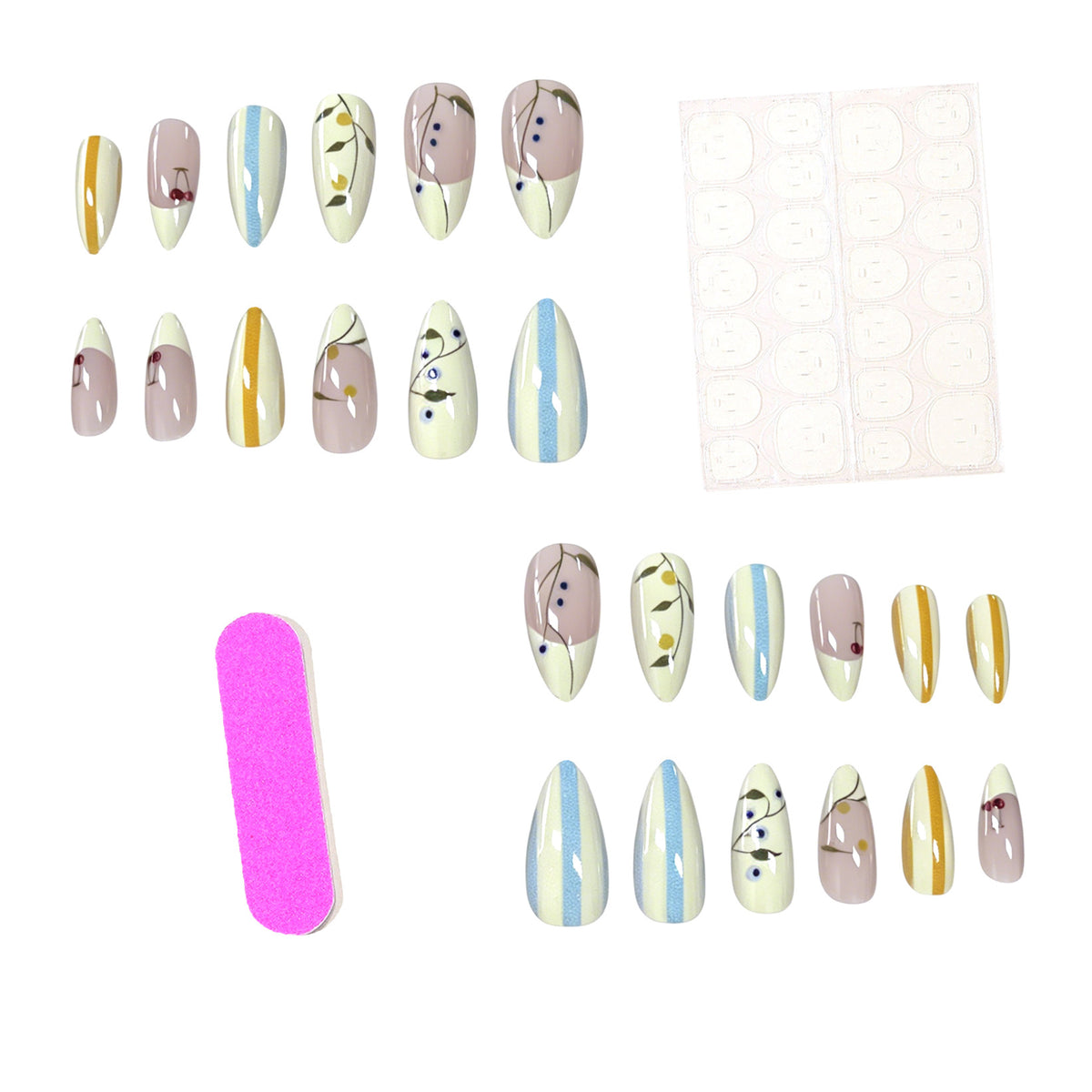 Stylisches Floral Nagelkunstset Brehn