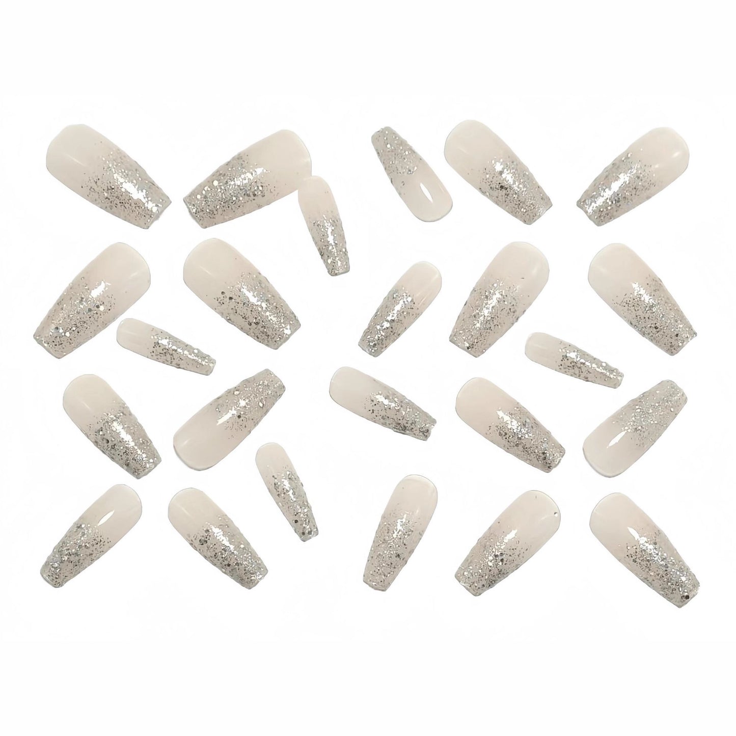 Kunstnägel mit Glitzer-French-Spitze Brehn