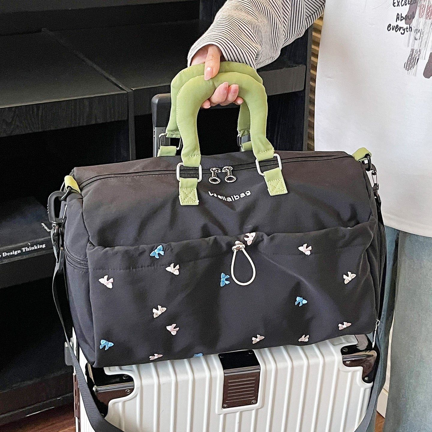 Multifunktionale bestickte Duffel-Tasche Brehn