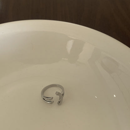 Verstellbarer Smiley-Gesicht-Ring Brehn