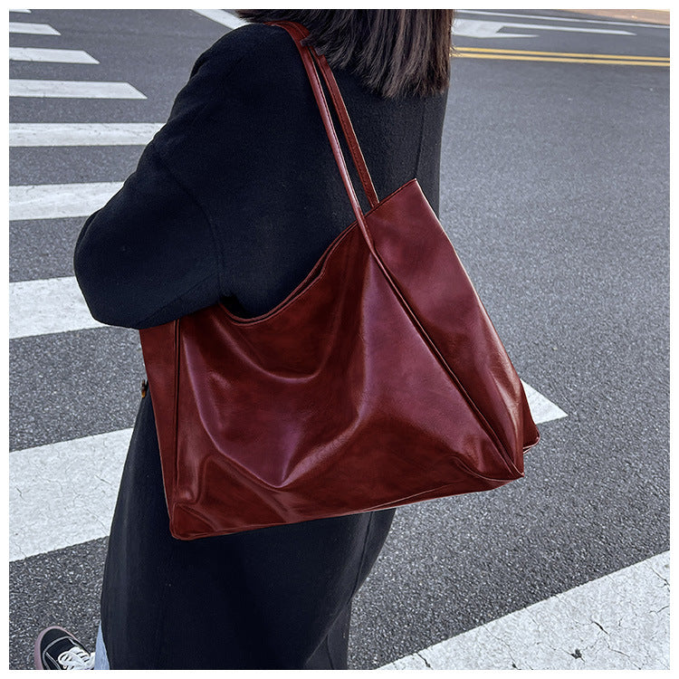 Casual Veganes Leder Schultertasche