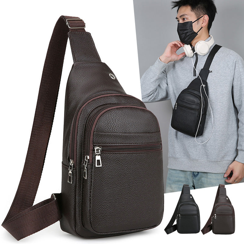 Premium Leder Sling Rucksack Brehn