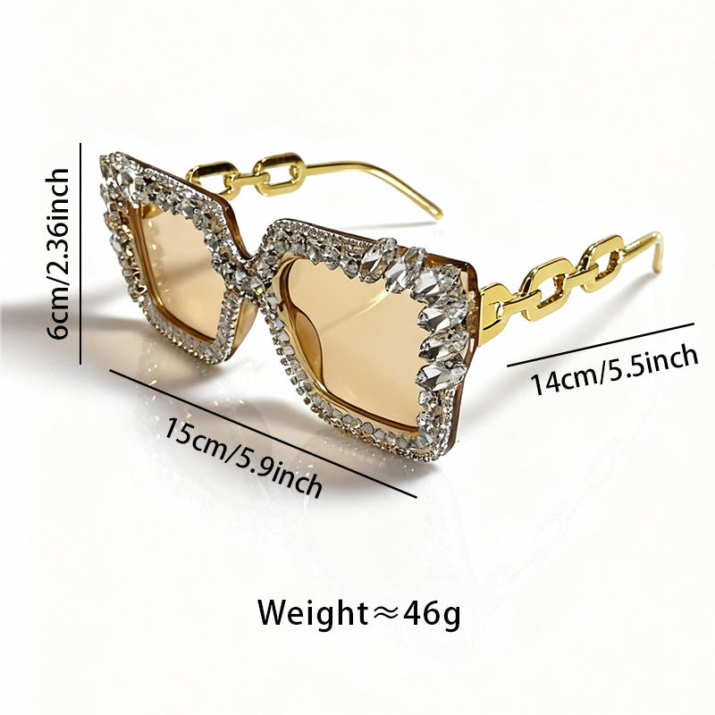Dekorative mit Strass veredelte Sonnenbrille Brehn