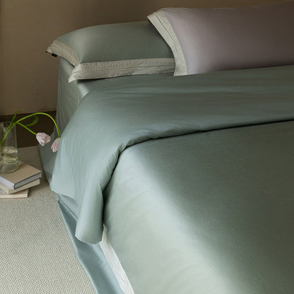 Luxus Baumwoll-Percale Bettbezug Set mit maßgeschneidertem Saum