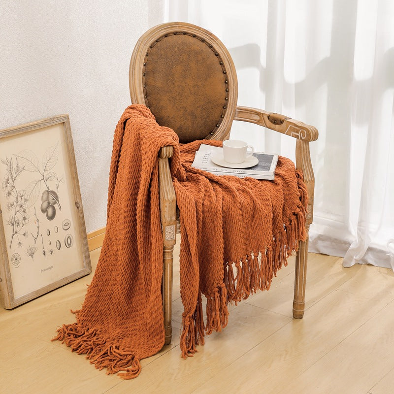 Gemütliche Strickdecke