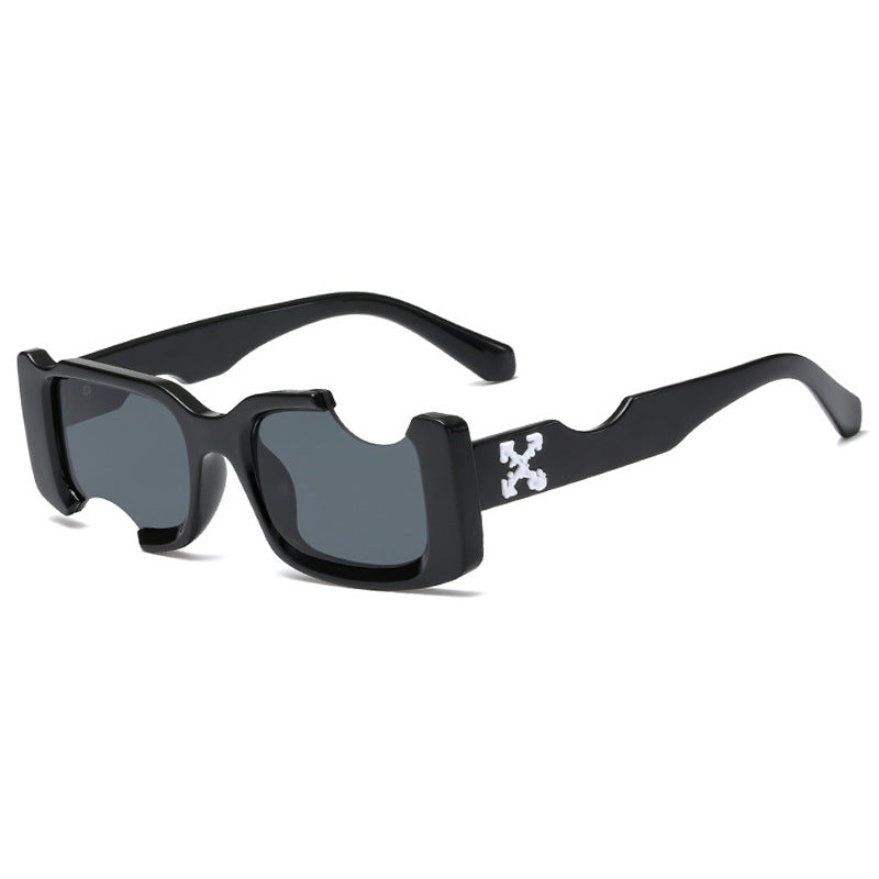 Damen modische Sonnenbrille mit markantem Design und robustem Kunststoffrahmen Brehn
