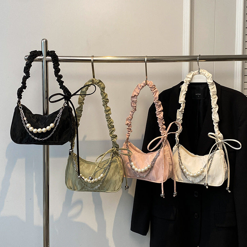 Elegante Perlenakzent Handtasche