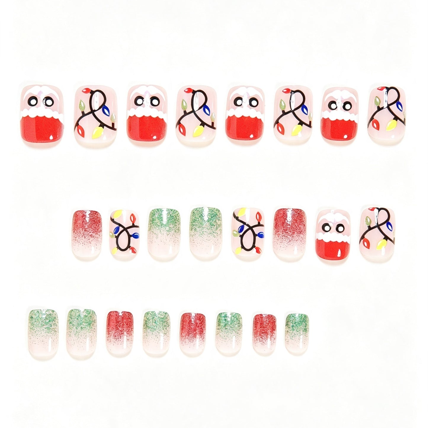 Festliches, urlaubs inspiriertes Press-On Nagelkunst-Set Brehn