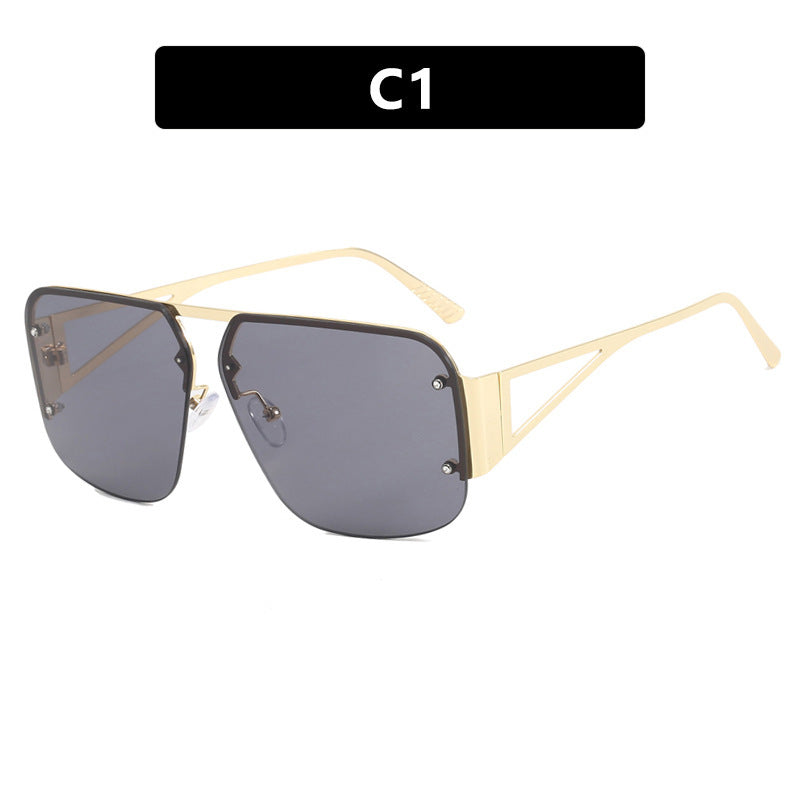 Damen Futuristische Sonnenbrille mit eckigem Rahmen und verspiegelten Gläsern Brehn