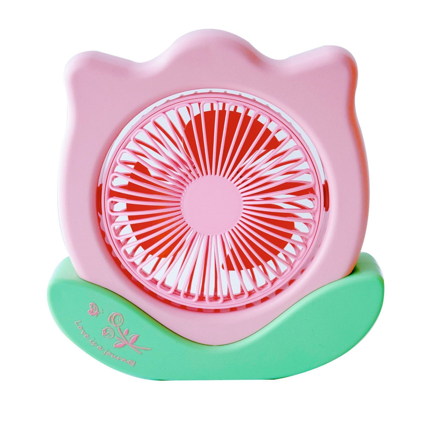 Unisex Tragbarer Mini-Tischventilator im Blumenmotiv Brehn