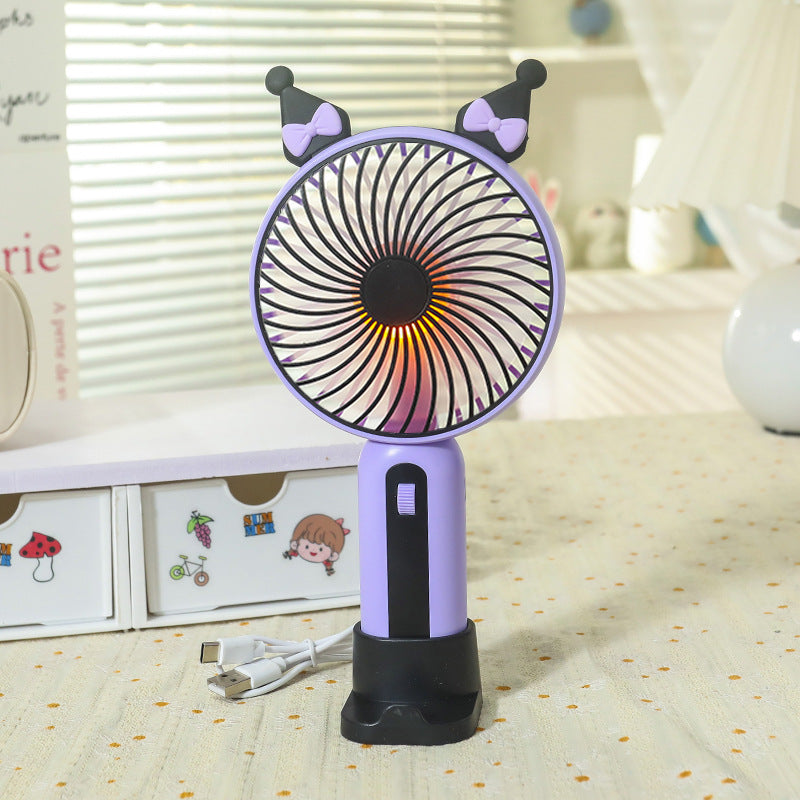 Damen Tragbarer Handventilator mit USB-Anschluss und LED-Beleuchtung Brehn