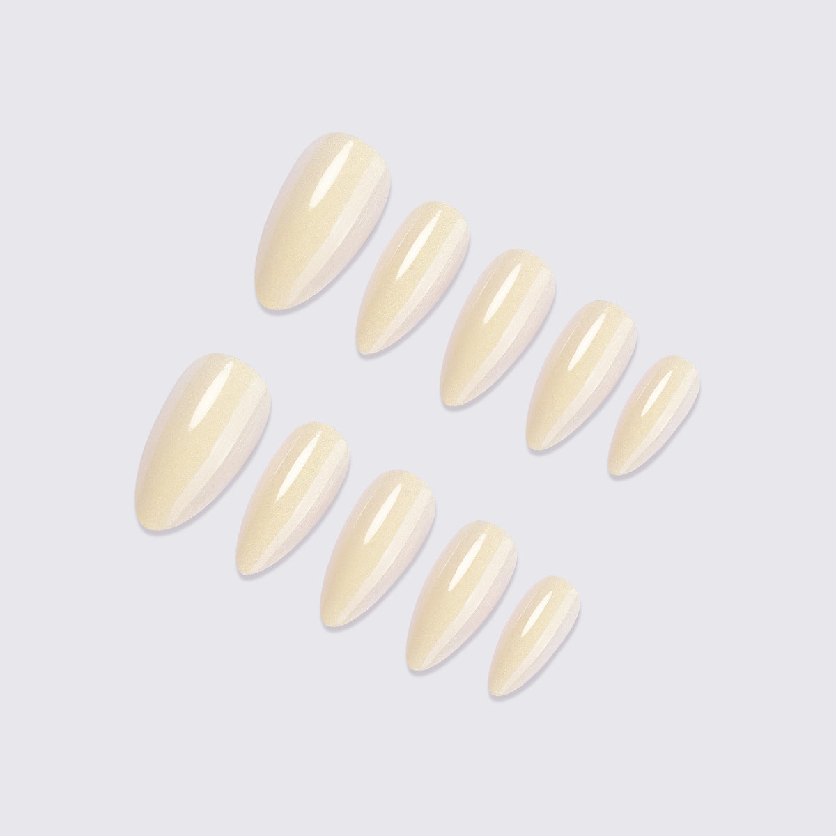 Premium Glänzendes Stiletto Press-On Nail Set Brehn