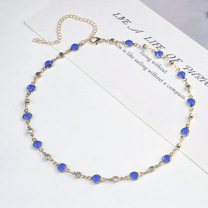 Elegante Stein Strass Halskette Brehn