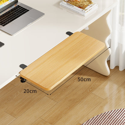 Unter-Desk Bambus Ausziehbare Arbeitsfläche Clamp-Montierte Tastatur- & Mausplattform