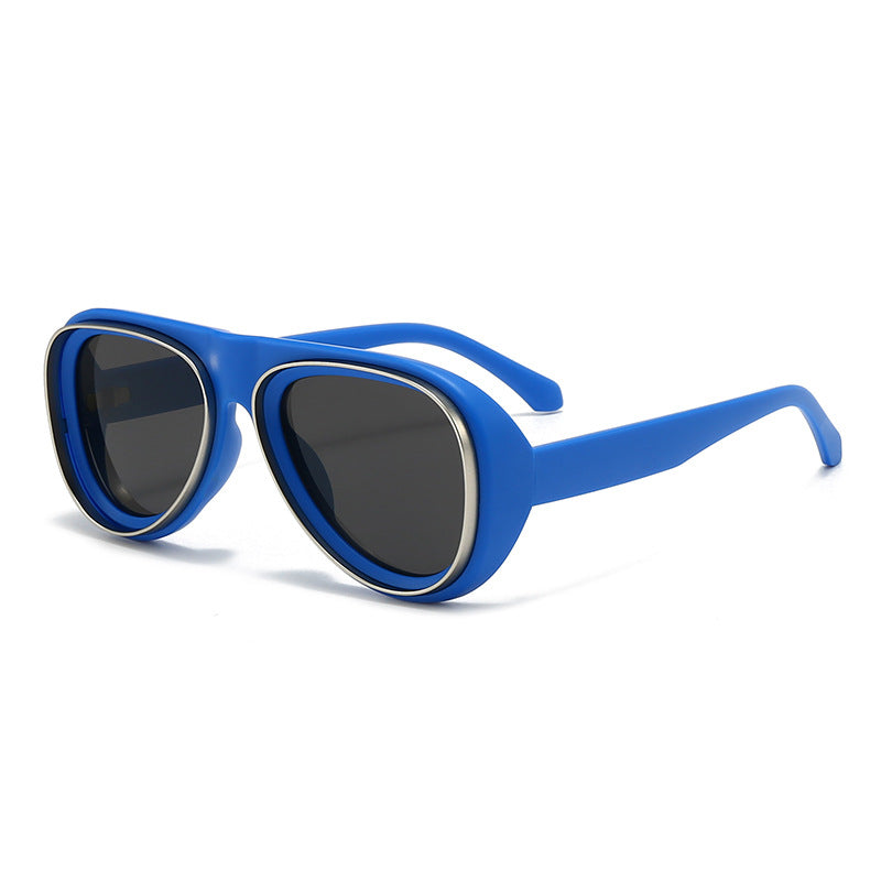 Damen modische Retro-Sonnenbrille mit breitem Rahmen Brehn