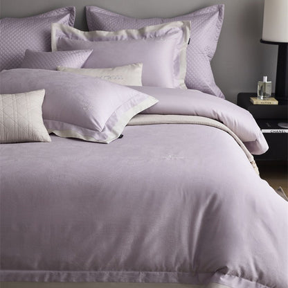 Premium Bettbezug-Set mit dezenter Jacquard-Struktur und Zierband Brehn