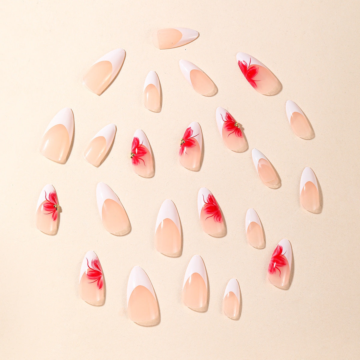 Elegante Floral Stiletto-Nagelverlängerungen Brehn
