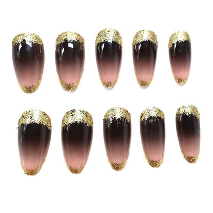 Glitzernde Ombre-Nagelverzierungen Brehn