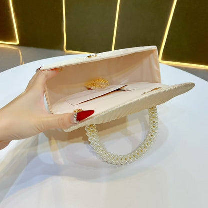 Falten Satin Clutch Handtasche