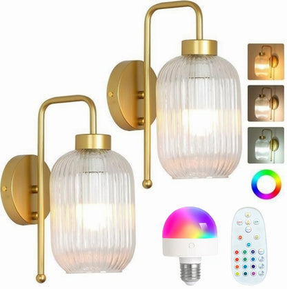 Elegante Glas-Wandlampe
