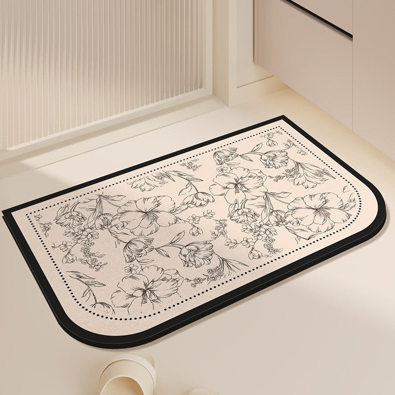Florales Muster Memory-Schaum Badezimmermatte