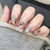 Elegante von der Natur inspirierte Press-On-Nagelkunst Brehn