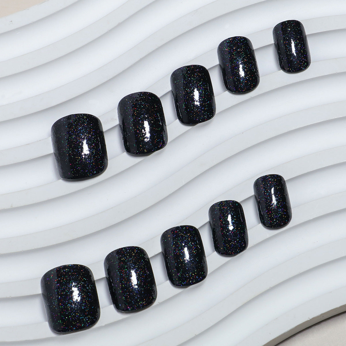 Glamouröse glitzer-infused press-on Nagelset Brehn