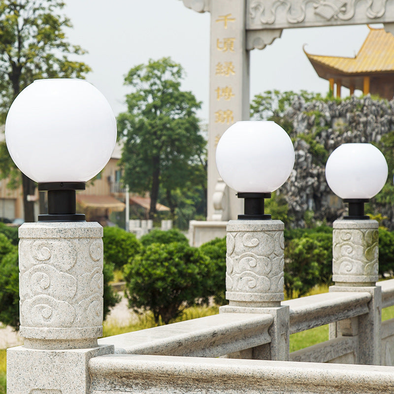 Moderne Edelstahl Globe Zaunpfosten Beleuchtung Fixtures Brehn