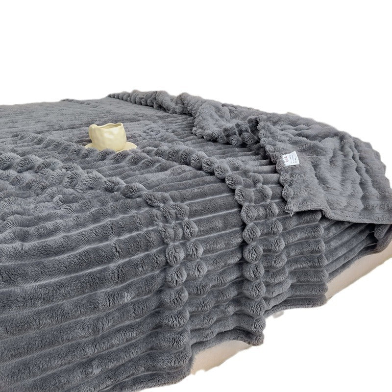 Damen Hochflor Kuscheldecke mit Wellenmuster Brehn