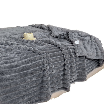 Damen Hochflor Kuscheldecke mit Wellenmuster Brehn