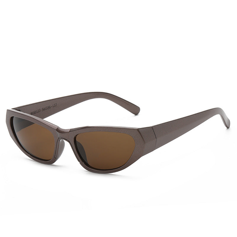 Damen stylische geometrische Sonnenbrille im modernen Design Brehn