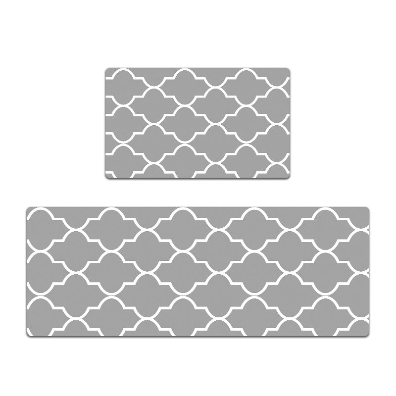 Geometrisches Muster-Läufer- und Matten-Set Brehn