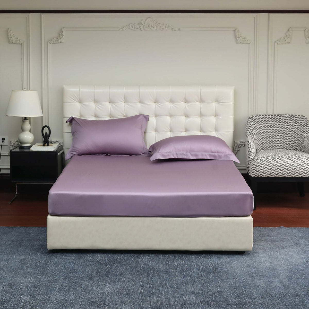Luxuriöses Satin-Spannbettlaken-Set mit seidig-glattem Finish