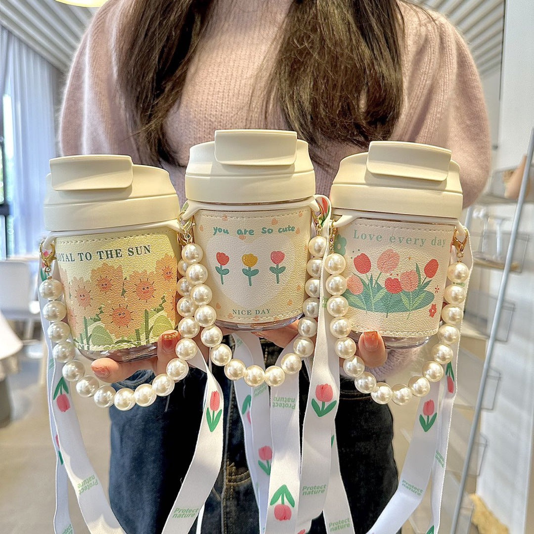 Damen Isolierflasche mit praktischer Perlen-Trageschlaufe Brehn