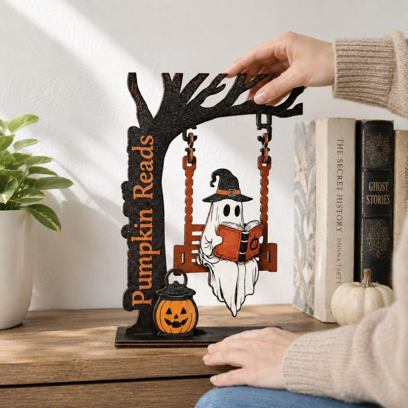 Verspielte Halloween-Geister- und Katzen-Dekoration Brehn