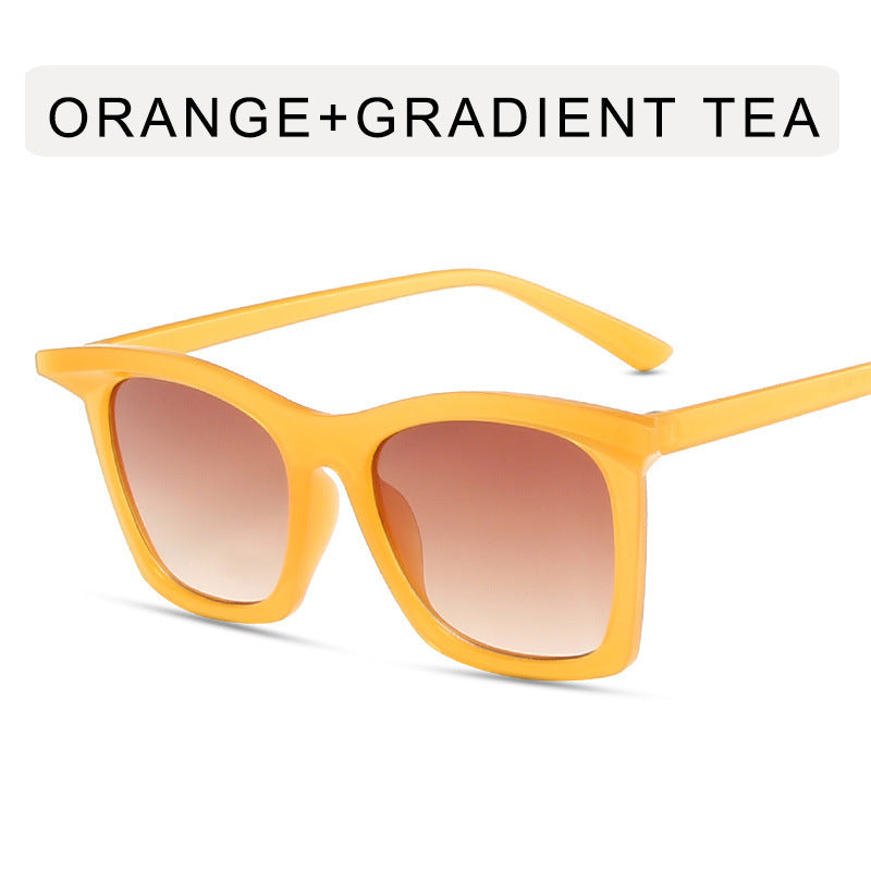 Damen Cat-Eye Sonnenbrille mit gradienten Gläsern und transparentem Rahmendesign Brehn