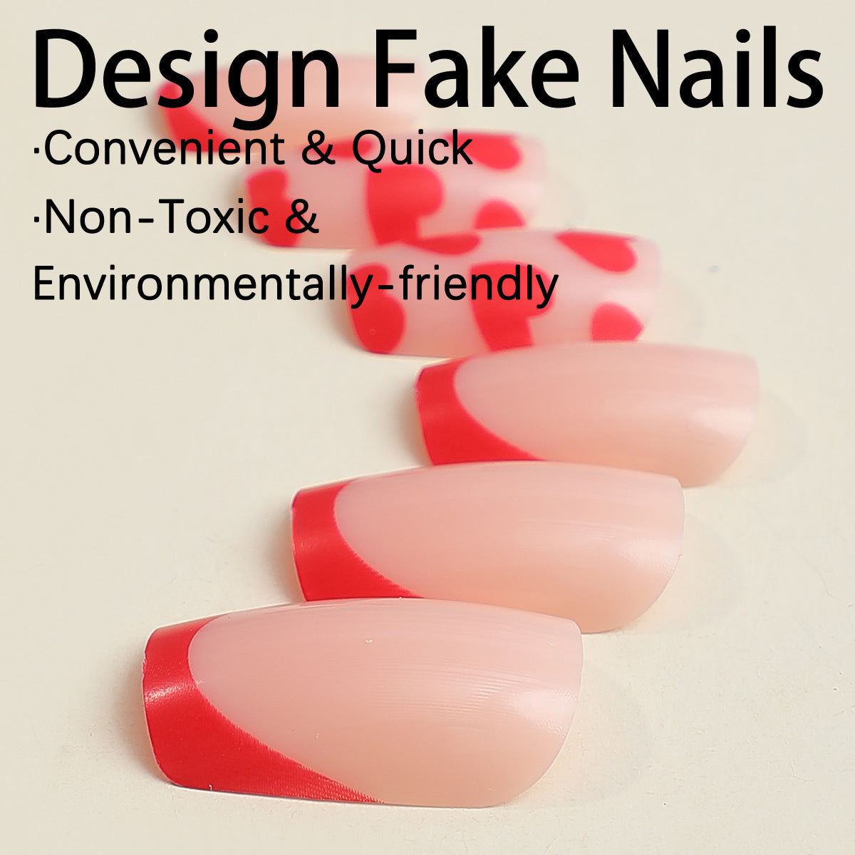 Kreatives Kunstnagelset mit Herzen und Spitzen Design Brehn