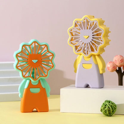Damen Tragbarer Lüfter im lustigen Blumen-Design Brehn